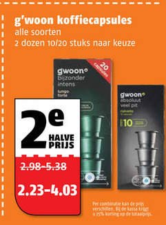 Gwoon   koffiecups folder aanbieding bij  Poiesz - details