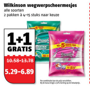 Wilkinson   wegwerpscheermesjes folder aanbieding bij  Poiesz - details