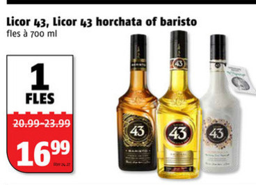 Licor 43   likeur folder aanbieding bij  Poiesz - details