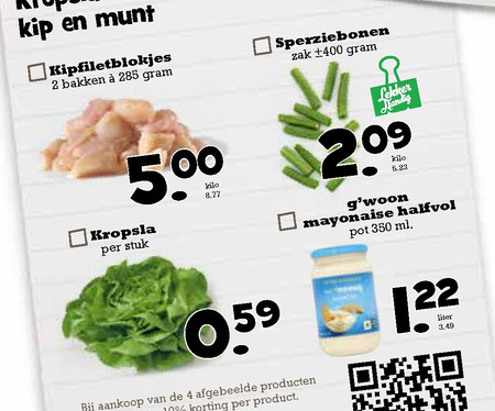 Gwoon   kipfiletblokjes, mayonaise folder aanbieding bij  Boons Markt - details