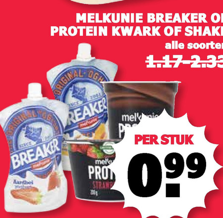 Melkunie   kwark, zuivelsnack folder aanbieding bij  MCD Supermarkt Basis - details