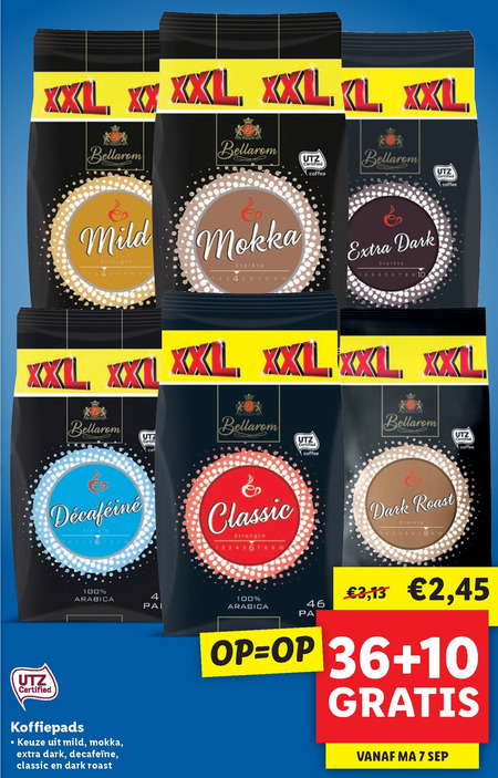 Bellarom   koffiepad folder aanbieding bij  Lidl - details