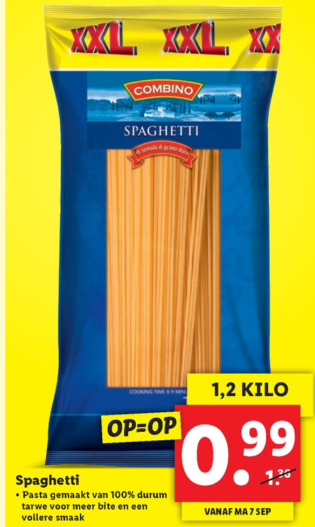 Combino   spaghetti folder aanbieding bij  Lidl - details