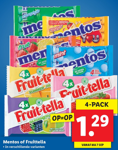 Mentos   snoep folder aanbieding bij  Lidl - details