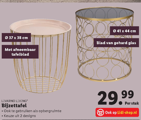 Livarno   bijzettafel folder aanbieding bij  Lidl - details