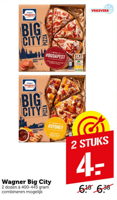 Wagner   diepvriespizza folder aanbieding bij  Coop - details