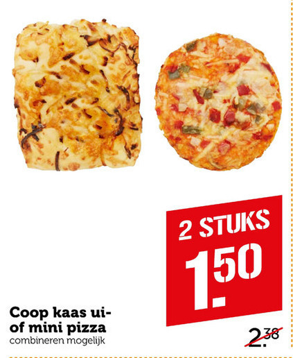 Coop Huismerk   pizzabroodje, kaasbroodjes folder aanbieding bij  Coop - details