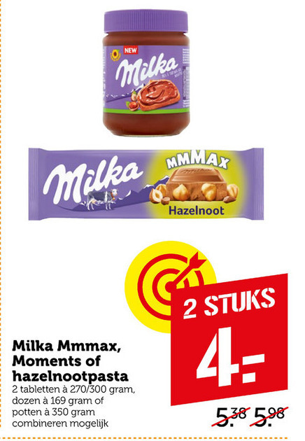 Milka   hazelnootpasta, chocolade folder aanbieding bij  Coop - details