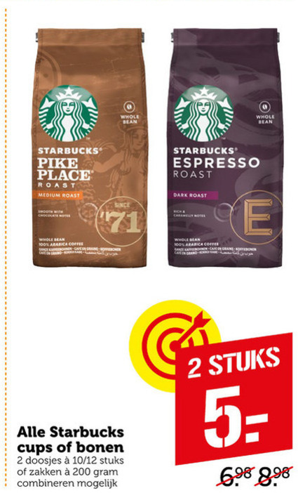 Starbucks   koffiecups, koffiebonen folder aanbieding bij  Coop - details