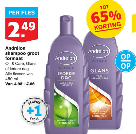 Andrelon   shampoo folder aanbieding bij  Hoogvliet - details