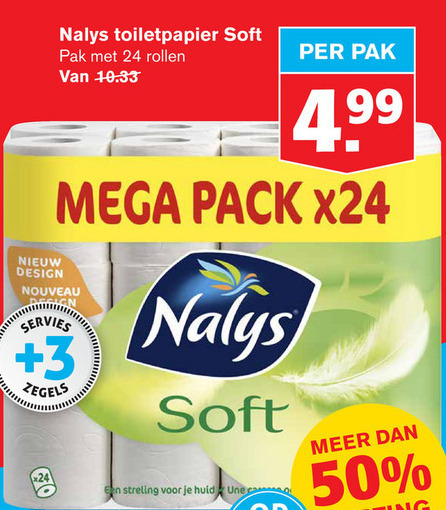 Nalys   toiletpapier folder aanbieding bij  Hoogvliet - details