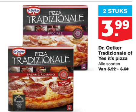 Dr Oetker   diepvriespizza folder aanbieding bij  Hoogvliet - details