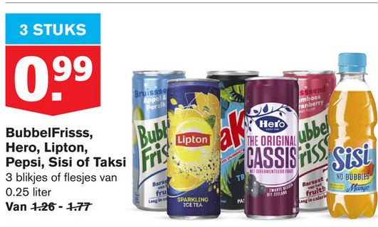 Bubbelfrisss   fruitdrank, cola folder aanbieding bij  Hoogvliet - details