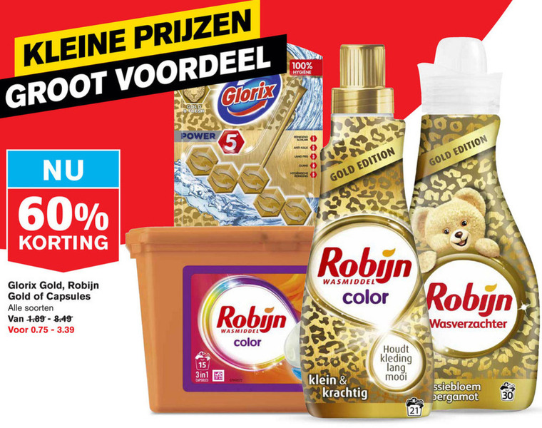 Robijn   wasmiddel, toiletblok folder aanbieding bij  Hoogvliet - details