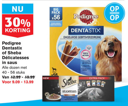 Pedigree Dentastix   kattenvoer, hondensnacks folder aanbieding bij  Hoogvliet - details