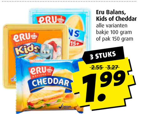 Eru   smeerkaas, cheddar folder aanbieding bij  Boni - details