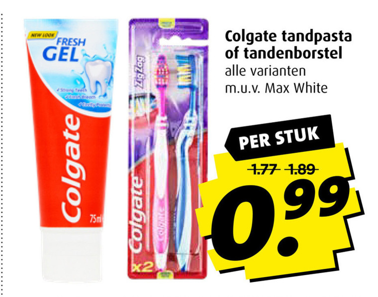 Colgate   tandpasta, tandenborstel folder aanbieding bij  Boni - details