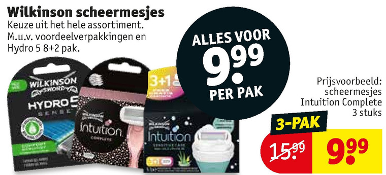 Wilkinson   dames scheermesje, scheermesjes folder aanbieding bij  Kruidvat - details