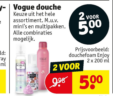 Vogue   douchegel folder aanbieding bij  Kruidvat - details