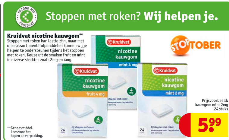 Kruidvat Huismerk   stoppen met roken folder aanbieding bij  Kruidvat - details