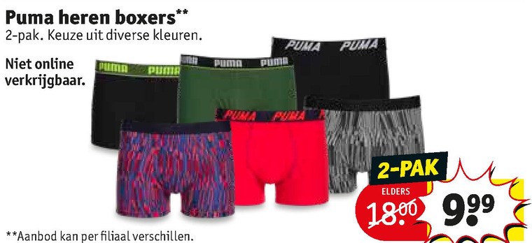 Puma   heren boxershort folder aanbieding bij  Kruidvat - details