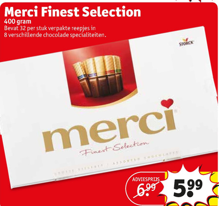 Merci   chocolade folder aanbieding bij  Kruidvat - details