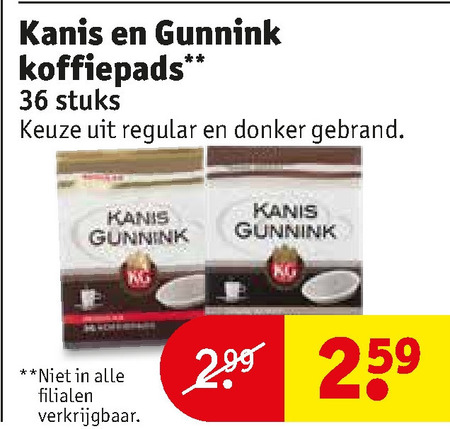 Kanis en Gunnink   koffiepad folder aanbieding bij  Kruidvat - details