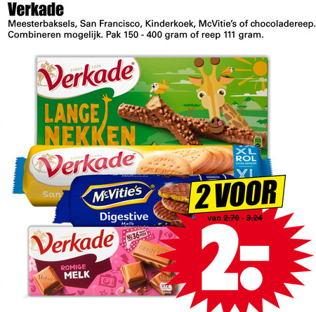 McVities   kinderbiscuit, chocolade folder aanbieding bij  Dirk - details