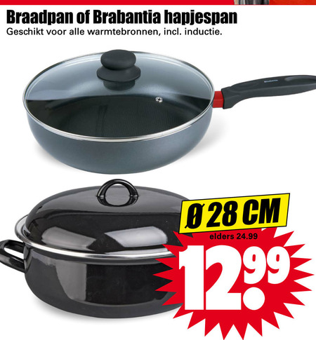 Brabantia   braadpan, hapjespan folder aanbieding bij  Dirk - details