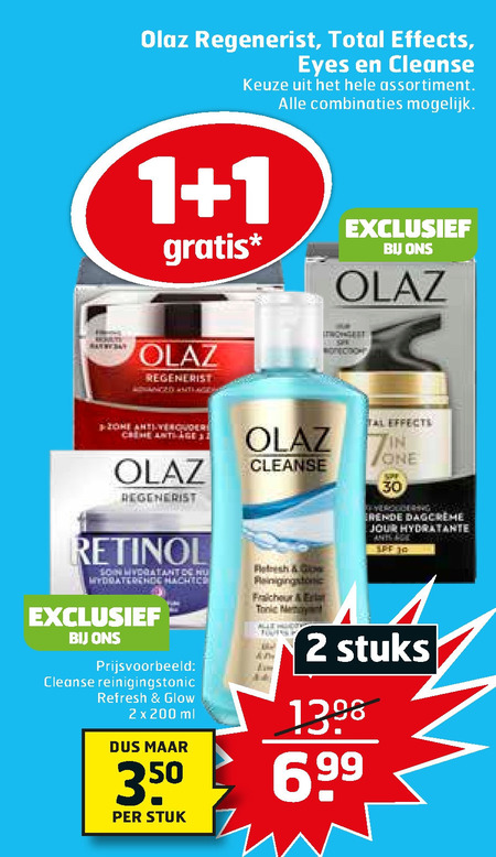 Olaz   nachtcreme, dagcreme folder aanbieding bij  Trekpleister - details