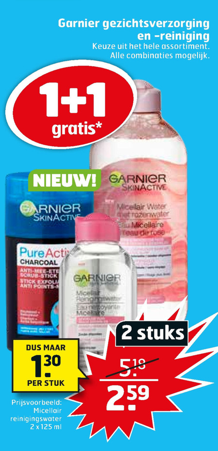 Garnier Skin Active   nachtcreme, dagcreme folder aanbieding bij  Trekpleister - details