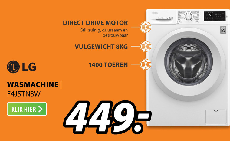 LG   wasmachine folder aanbieding bij  Expert - details