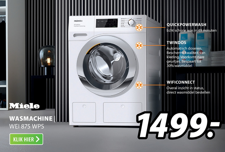 Miele wasmachine folder aanbieding bij Expert -