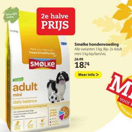 Smolke   hondenvoer folder aanbieding bij  Pets Place - details