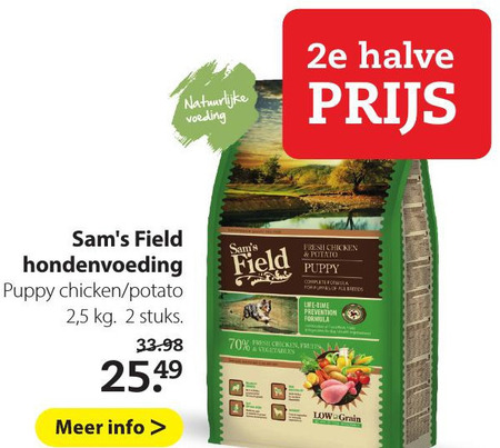 Sams Field   hondenvoer folder aanbieding bij  Pets Place - details