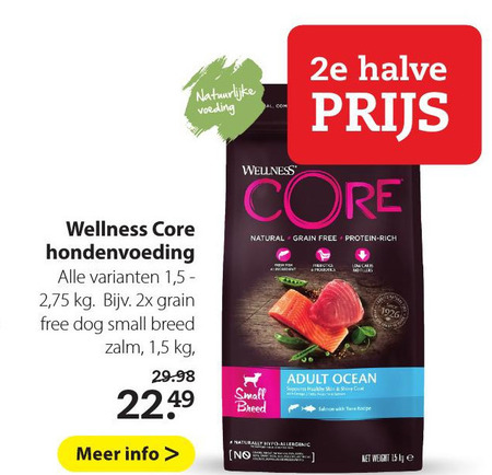 Wellness Core   hondenvoer folder aanbieding bij  Pets Place - details