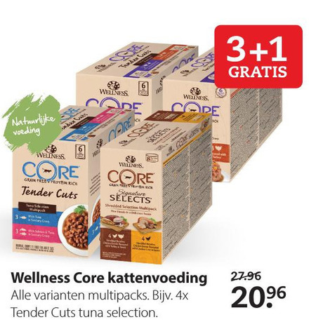 Wellness Core   kattenvoer folder aanbieding bij  Pets Place - details