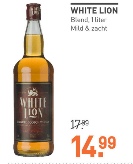 White Lion   whisky folder aanbieding bij  Gall & Gall - details