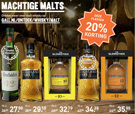 Highland Park   whisky folder aanbieding bij  Gall & Gall - details