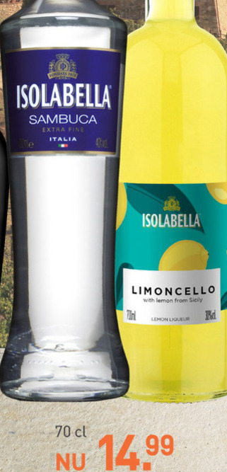 Isolabella   sambuca, limoncello folder aanbieding bij  Gall & Gall - details