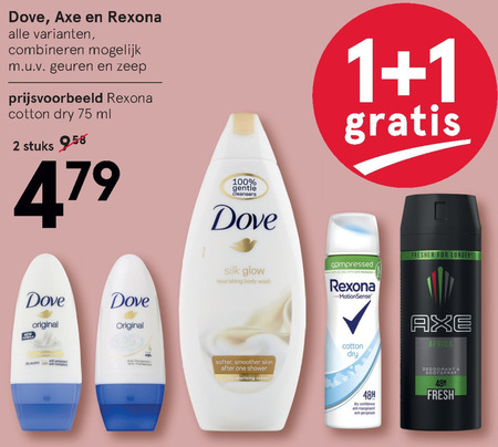 Rexona   douchegel, bodylotion folder aanbieding bij  Etos - details