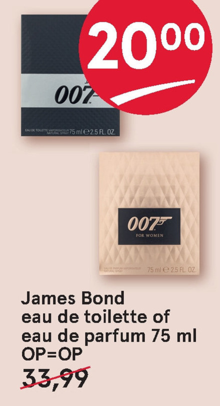 James Bond   eau de toilette folder aanbieding bij  Etos - details