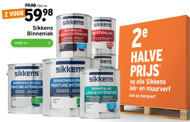 Sikkens   muurverf, mengverf folder aanbieding bij  Gamma - details