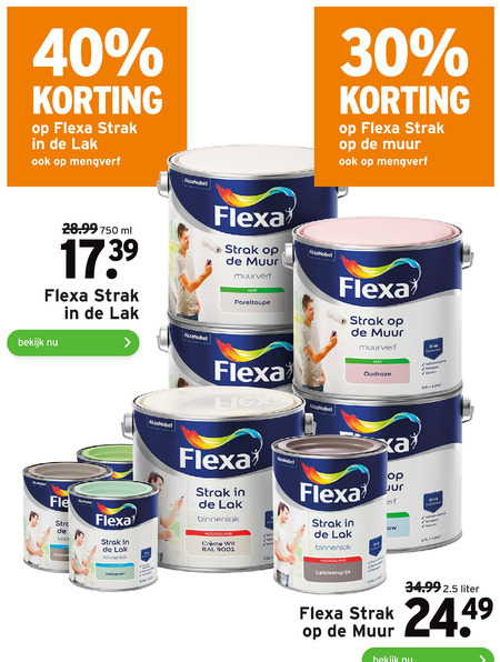 Flexa   mengverf, lak folder aanbieding bij  Gamma - details