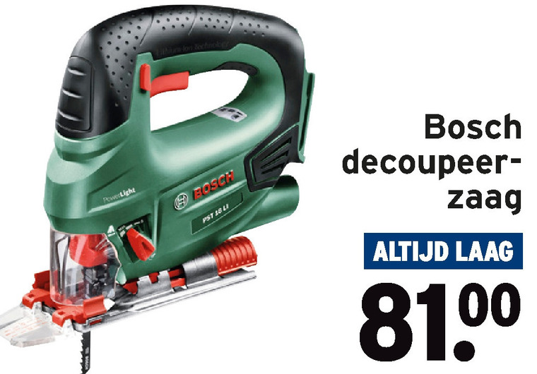 Bosch   decoupeerzaag folder aanbieding bij  Gamma - details