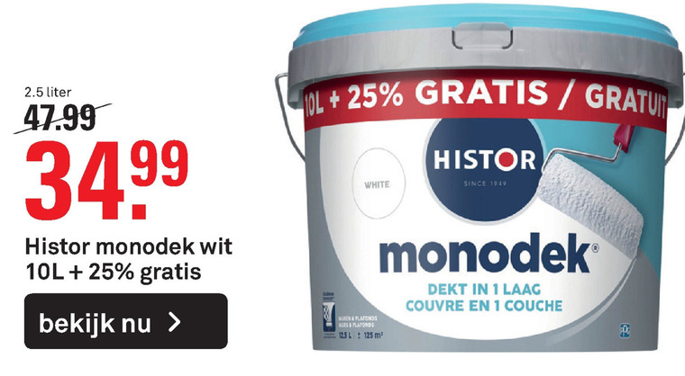 Histor   muurverf folder aanbieding bij  Karwei - details