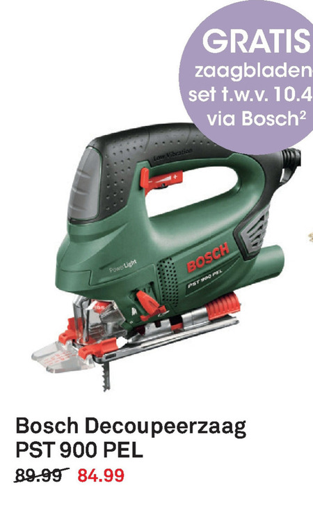 Bosch   decoupeerzaag folder aanbieding bij  Karwei - details