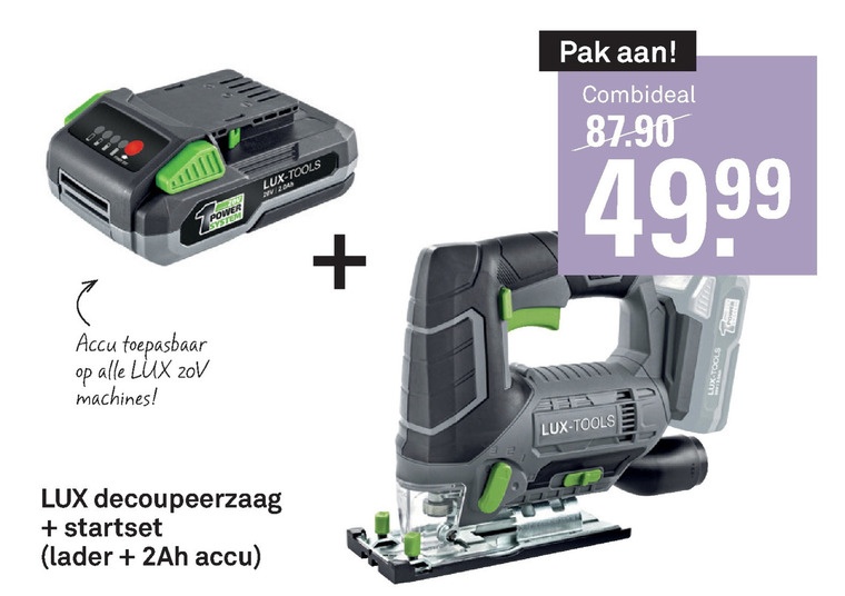 Lux decoupeerzaag folder aanbieding bij Karwei details