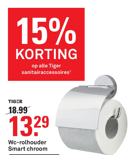 Tiger   toiletrolhouder, badkamer accessoire folder aanbieding bij  Karwei - details