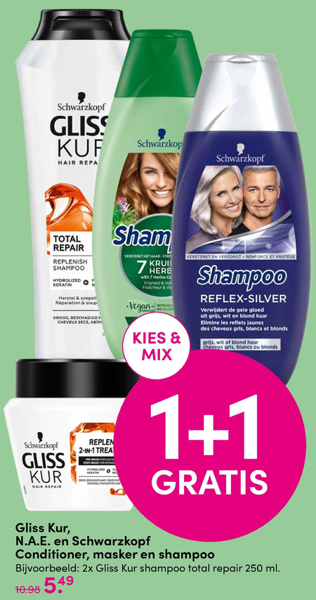 Gliss Kur   conditioner, shampoo folder aanbieding bij  DA - details